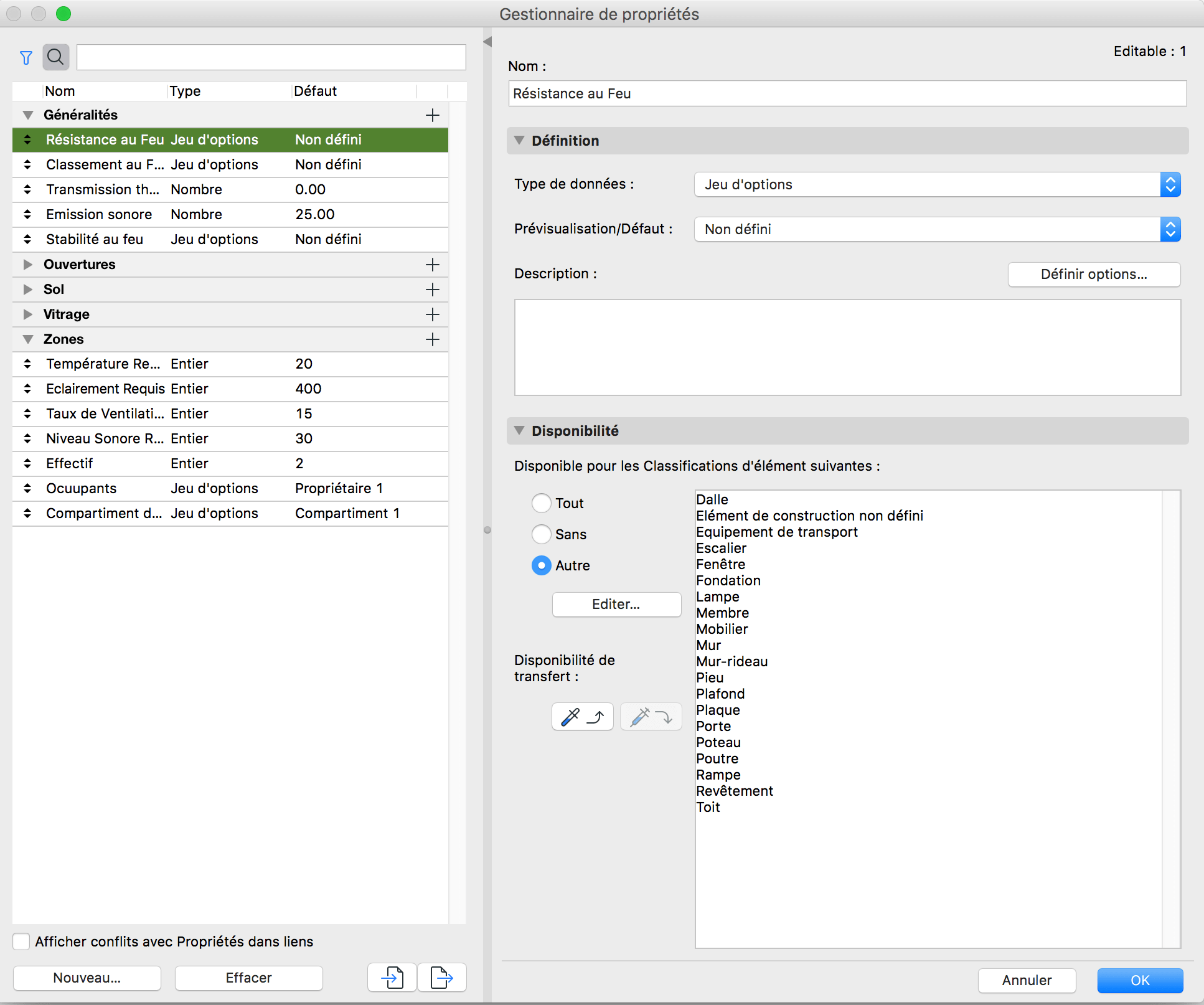 Gestionnaire de propriétés