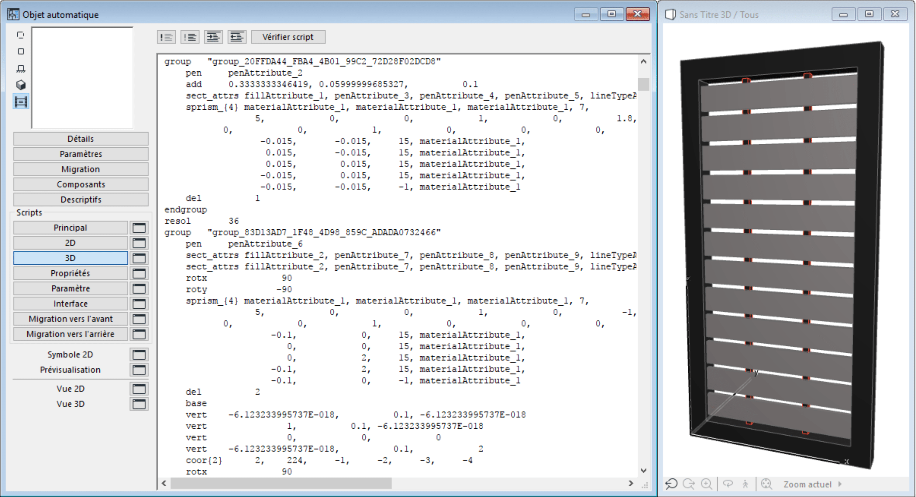 Script automatique programmation GDL ARCHICAD