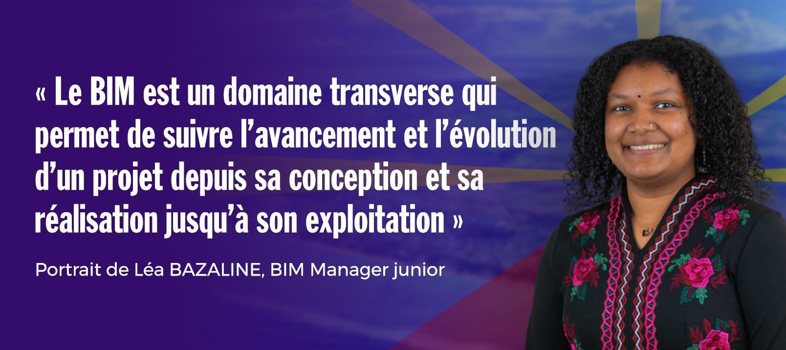 Portrait de Léa BAZALINE, BIM Manager junior chez BIM Services